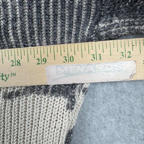 NIC+ZOE Sweater Womens 2X Gray Beige Floral Knit Oversized Pullover Neutral Plus - Picture 7 of 8